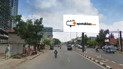 Bando Jalan 5 × 10 m di Jl. Terusan Buahbatu (depan Newton Apartment), Bandung, Jawa Barat