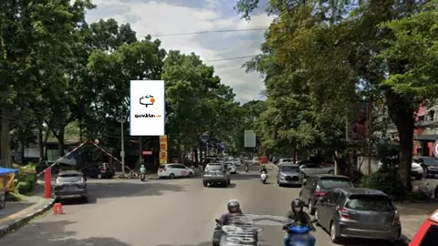 Baliho 6 × 4 m di Jl. Burangrang 29-33 (Dari Jl. Burangrang Menuju Jl. Gatot Subroto), Bandung, Jawa Barat
