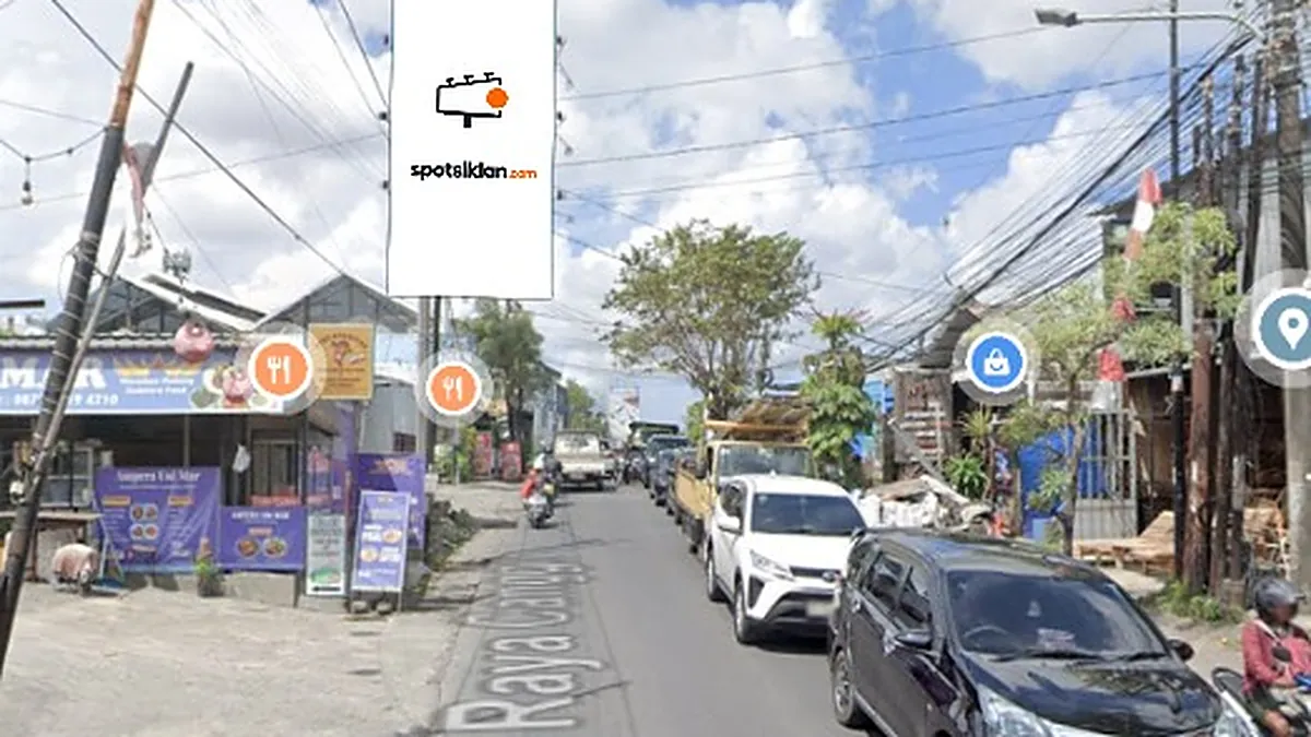 Billboard 10 × 5 m di Jl. Raya Canggu (Arah Menuju Brawa), Badung, Bali