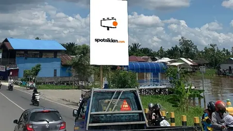 Baliho 6 × 4 m di Jl. Veteran (Area Sungai Lulut Menuju Kota), Banjarmasin, Kalimantan Selatan