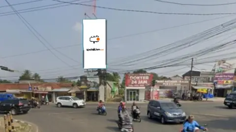 Billboard 5 × 10 m di Jl. Pertigaan Mc. Donald Bojongsari (Arah dari Jl. Muchtar/Kota Depok menuju Jl. Raya Jakarta Bogor/Bojongsari), Jawa Barat