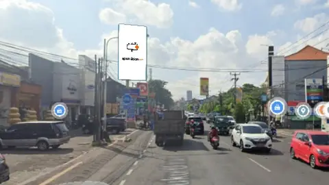 Billboard 8 × 4 m di Jl. Teuku Umar (Depan Apotek Kimia Farma, Hadap Barat), Denpasar, Bali
