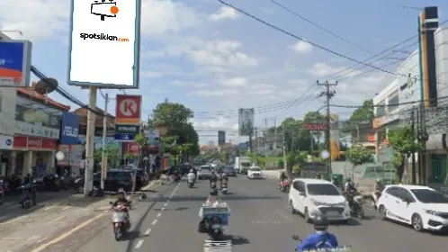 Billboard 4 × 8 m di Jl. Teuku Umar (Dari Simpang Imam Bonjol ke arah Level 21 Mall, Depan Kimia Farma), Denpasar, Bali