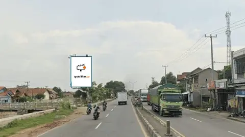 Baliho 6 × 4 m di Jl. Raya Jatibarang-Arjawinangun (Dari arah Indramayu menuju Cirebon), Jawa Barat