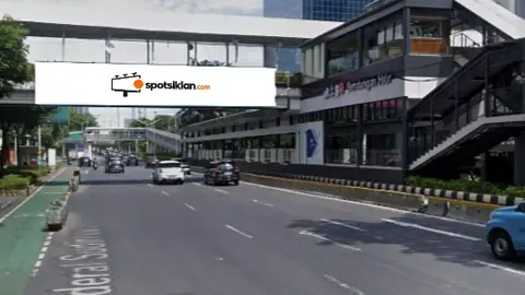 JPO 16 × 2,5 m di Jl. Jend. Sudirman (Depan BRI Tower 2, Arah Simpang Semanggi), Jakarta Selatan, DKI Jakarta