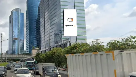 Videotron 15 × 30 m di Jl. Gatot Subroto (dari Jl. Tol Cawang Grogol menuju Pancoran), Jakarta Selatan, DKI Jakarta