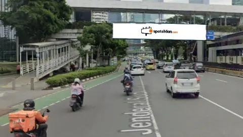 JPO 16 × 2,5 m di Jl. Jenderal Sudirman (Depan BRI Tower 2, Arah Benhil ke Timur), Jakarta Pusat, DKI Jakarta