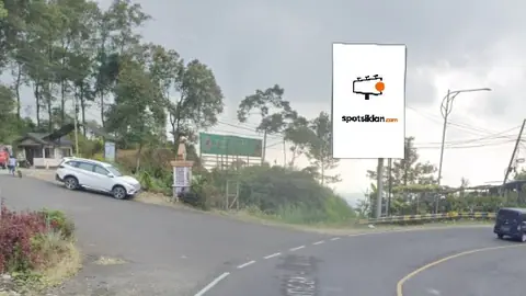 Baliho 6 × 4 m di Jl. Raya Puncak Gunung Mas (dari arah Cipanas menuju Cisarua), Kabupaten Bogor, Jawa Barat
