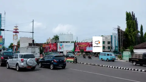 Billboard 5 × 10 m di Bundaran Gajah, Tugu Adipura - Bandar Lampung