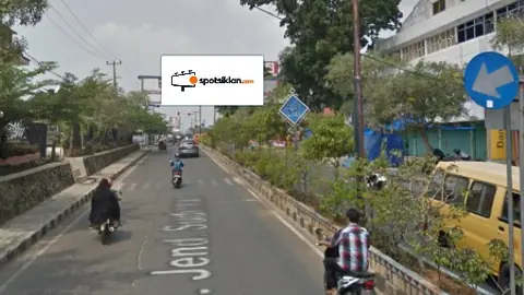 Bando Jalan 5 × 10 m di Jl. Jend Sudirman (Area Dekat Stasiun Kota Bumi, Menuju Kantor Polisi Militer), Lampung Utara