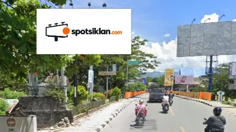 Billboard 5 × 10 m di Jl. Gajah Mada (Arah Tugu Titik NOL Palu), Sulawesi Tengah