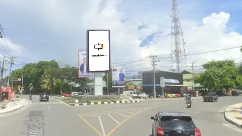 Videotron 8 × 4 m di Jl. Jenderal Sudirman (Area Tugu Jam Kota Palu), Sulawesi Tengah