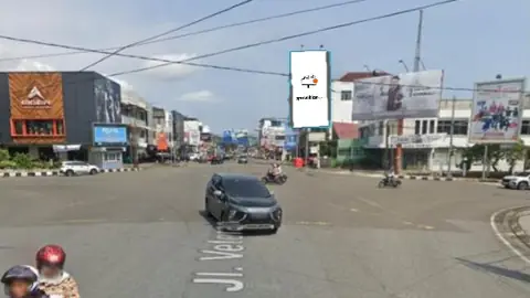 Billboard 6 × 12 m di Jl. Simp Damar (Sudut Pandang dari Jl. Veteran - Jl. Damar), Padang, Sumatera Barat
