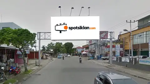 Bando Jalan 5 × 10 m di Jl. Jhony Anwar (SJS Plaza), Padang, Sumatera Barat