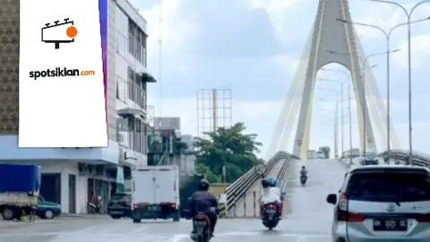 Videotron 7,69 × 9,8 m di Jl. Jend. Sudirman (Dari Sudirman Menuju Rumbai), Pekanbaru, Riau
