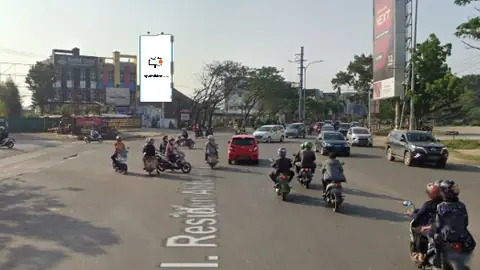 Billboard 5 × 10 m di Jl. Residen Abdul Rozak (Area Simpang Celentang), Palembang, Sumatera Selatan