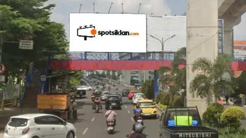 JPO 10 × 5 m di Jl. Jend Sudirman (Depan Sekolah Muhammadiyah), Palembang, Sumatera Selatan