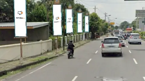 Baliho 3 × 1 m di Jalan. A. Yani (Area Timur Simpang 4 Grimulyo), Solo, Jawa Tengah