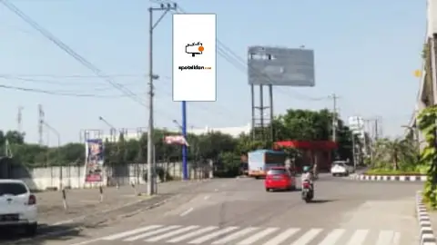 Billboard 10 × 5 m di Jl. Puri Anjasmoro (Exit Bandara Gerbang PRPP, View dari Bawah), Semarang, Jawa Tengah