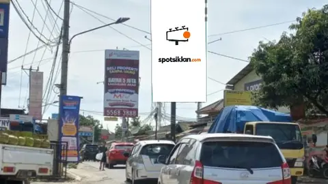 Billboard 5 × 10 m di Jl. Raya Cisauk (dari Pasar Intermoda Cisauk menuju Stasiun Cisauk), Kabupaten Tangerang (unit 1), Banten