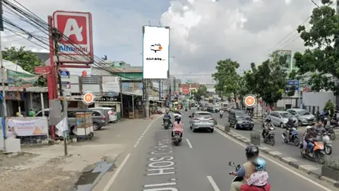 Billboard 5 × 10 m di Jl. Raya Hoscokro Aminoto (dari arah Creo menuju CBD Ciledug), Tangerang, Banten