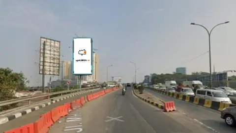 Billboard 12 × 6 m di Jl. MH. Thamrin (Arah dari BSD menuju Tol Jakarta Merak), Tangerang, Banten