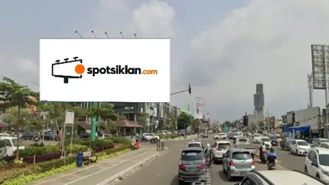 Billboard 6 × 10 m di Jl. Raya Rawa Buntu dekat Bebek Kaleyo BSD, Tangerang Selatan, Banten